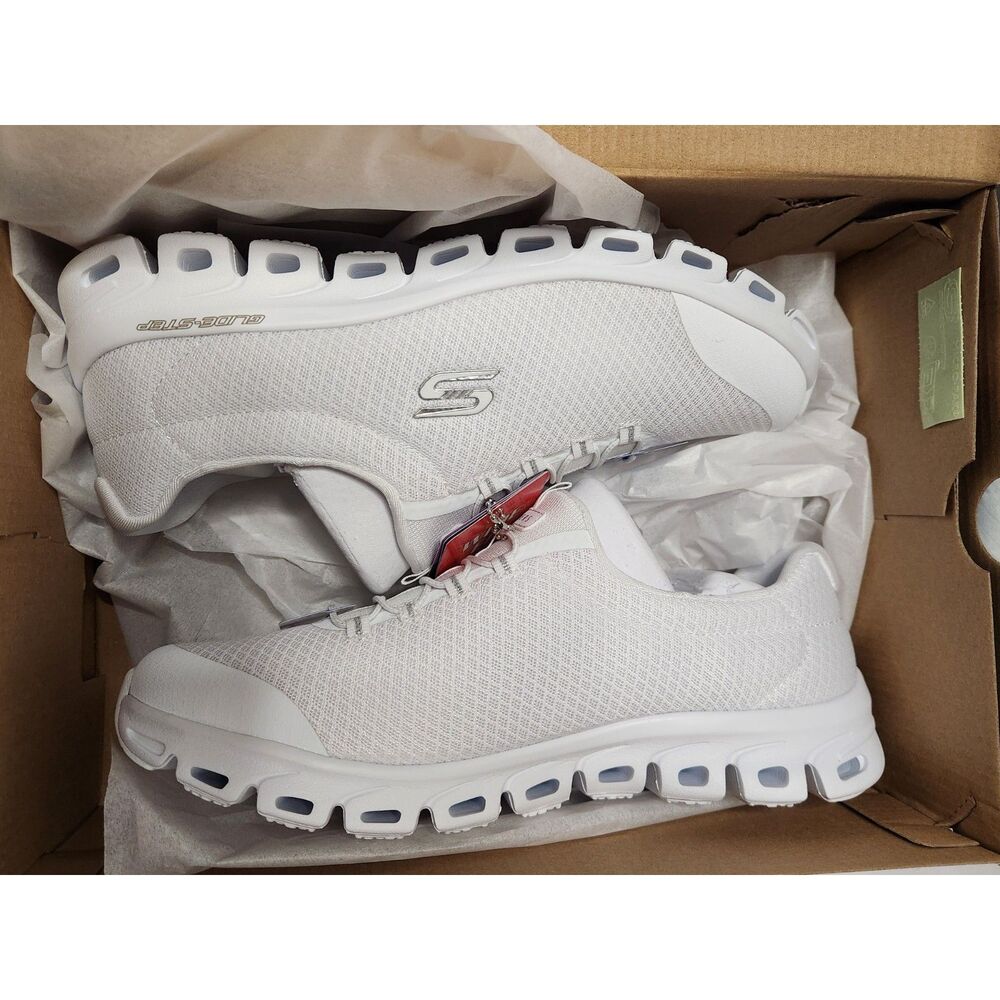 Skechers Glide‑Step Resilience Women’s 10 Wide Fit White Silver - Picture 10 of 11